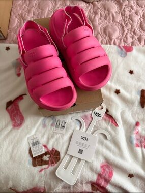 UGG Kids' Hot Pink Foam Slide Sandals